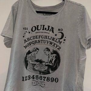 Ouija Graphic Tee - Light Gray Women’s Top